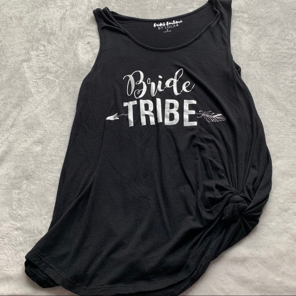 Black bridal boutique tank top